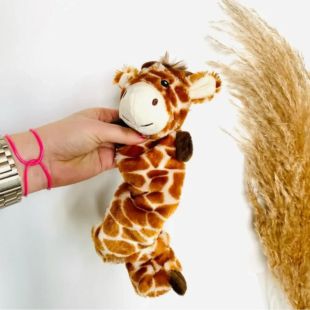 NEW Orange Beige White Giraffe Dog Pet Chew Toy Slinky Stuffed Animal